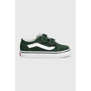 Detské tenisky Vans TD Old Skool V zelená farba