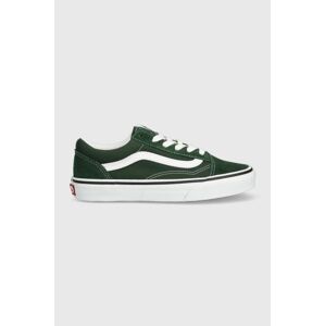 Detské tenisky Vans JN Old Skool zelená farba