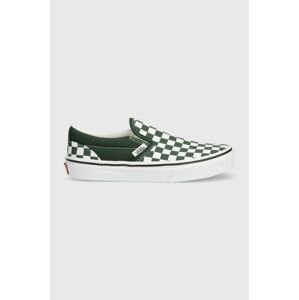 Detské tenisky Vans UY Classic Slip-On zelená farba