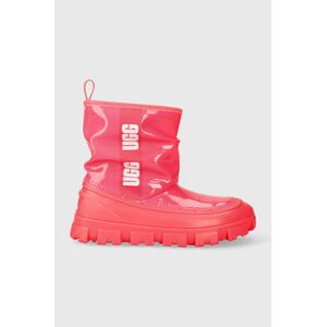 Detské snehule UGG KIDS CLASSIC BRELLAH MINI ružová farba