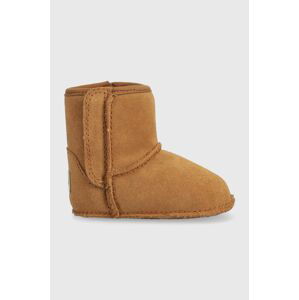 Semišové topánky pre bábätká UGG I BABY CLASSIC béžová farba