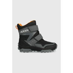 Detské zimné topánky Geox J36FRC 0FUCE J HIMALAYA B ABX čierna farba