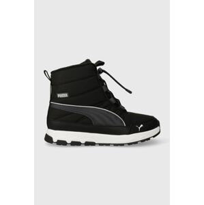 Detské zimné topánky Puma Evolve Boot Jr čierna farba