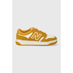 Detské tenisky New Balance GSB480WA žltá farba