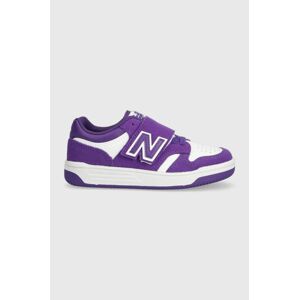 Detské tenisky New Balance PHB480WD fialová farba