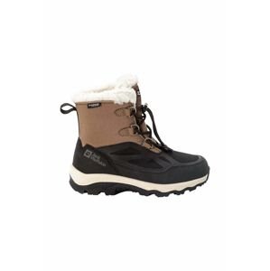 Detské zimné topánky Jack Wolfskin VOJO SHELL XT TEXAPORE MID hnedá farba