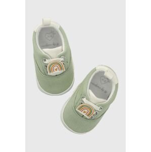 Topánky pre bábätká zippy zelená farba