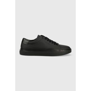 Tenisky Calvin Klein LOW TOP LACE UP LTH čierna farba, HM0HM01051