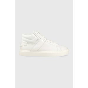 Tenisky Calvin Klein HIGH TOP LACE UP LTH biela farba, HM0HM01057