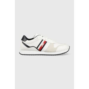 Kožené tenisky Tommy Hilfiger RUNNER EVO LEATHER biela farba, FM0FM04714