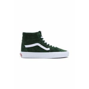 Semišové tenisky Vans SK8-Hi zelená farba, VN0007NSBXU1