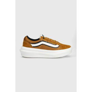 Tenisky Vans Old Skool Overt CC pánske, hnedá farba, VN0A7Q5E1M91