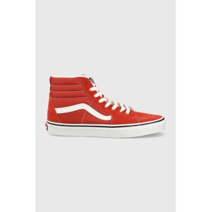 Tenisky Vans SK8-Hi pánske, červená farba, VN0007NS49X1