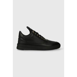 Kožené tenisky Filling Pieces Low Top Aten čierna farba, 10126591847