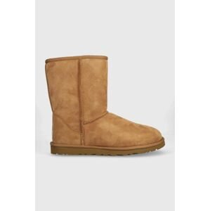 Semišové snehule UGG Classic Short hnedá farba, 5800