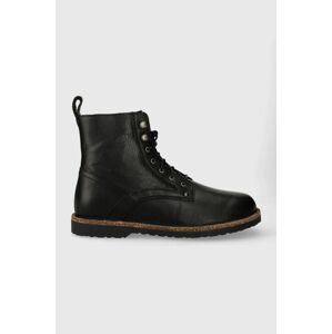 Kožená obuv Birkenstock Bryson pánske, čierna farba, 1025189