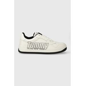 Tenisky Tommy Jeans TJM BASKET LOGO biela farba, EM0EM01257