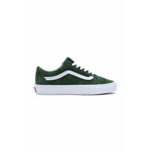 Semišové tenisky Vans Old Skool zelená farba, VN0007NTBXU1