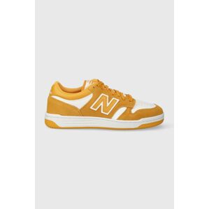 Tenisky New Balance BB480LWA žltá farba