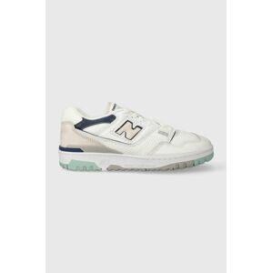 Kožené tenisky New Balance BB550WCA biela farba