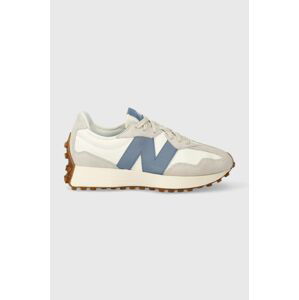 Semišové tenisky New Balance U327LU biela farba