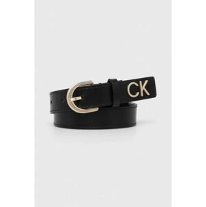 Kožený opasok Calvin Klein dámsky, čierna farba
