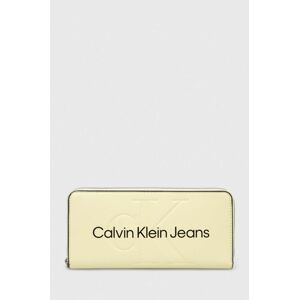 Peňaženka Calvin Klein Jeans dámsky, žltá farba