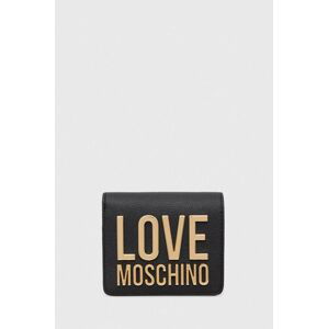 Peňaženka Love Moschino dámsky, čierna farba