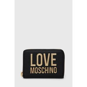 Peňaženka Love Moschino dámsky, čierna farba