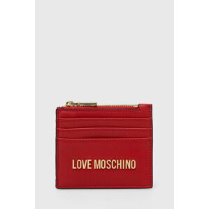 Puzdro na karty Love Moschino červená farba