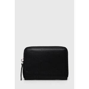 Kožená peňaženka Sisley dámsky, čierna farba