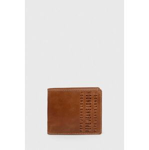 Kožená peňaženka Pepe Jeans Arnold pánska, hnedá farba