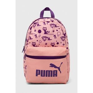 Ruksak Puma Phase Small Backpack ružová farba, malý, vzorovaný