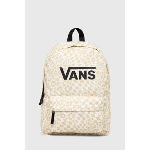 Detský ruksak Vans VN000AHWBSM1 GIRLS REALM H20 BACKPAC béžová farba, veľký, vzorovaný