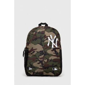 Ruksak New Era zelená farba, veľký, vzorovaný, NEW YORK YANKEES