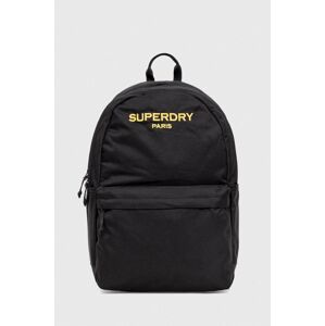 Ruksak Superdry čierna farba, veľký, s nášivkou