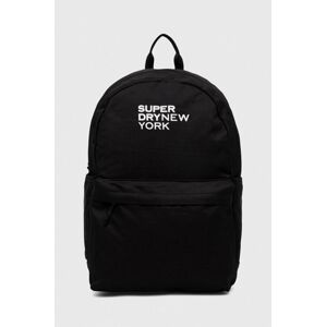 Ruksak Superdry čierna farba, veľký, s potlačou