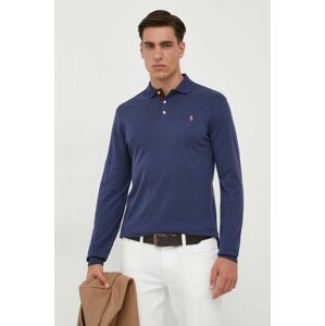 Bavlnené tričko s dlhým rukávom Polo Ralph Lauren jednofarebný