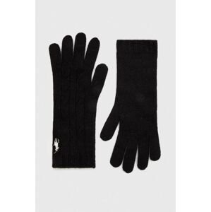 Vlnené rukavice Polo Ralph Lauren čierna farba