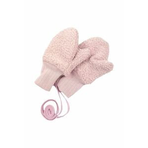 Detské rukavice Jamiks FRODE ružová farba