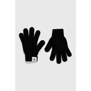 Detské rukavice Calvin Klein Jeans čierna farba