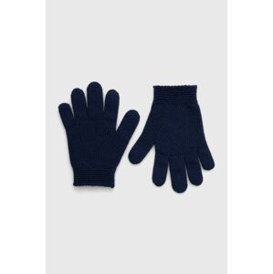 Detské vlnené rukavice United Colors of Benetton tmavomodrá farba