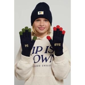 Detské rukavice Bobo Choses tmavomodrá farba