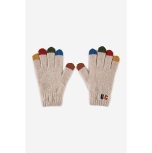 Detské rukavice Bobo Choses béžová farba