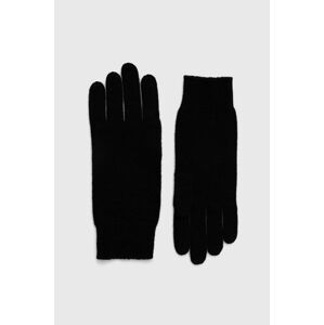 Kašmírové rukavice United Colors of Benetton čierna farba