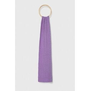 Vlnený šál Polo Ralph Lauren fialová farba, jednofarebný