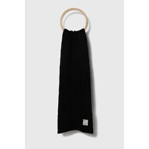 Šál Pepe Jeans dámsky, čierna farba, jednofarebný