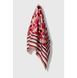 Hodvábna šatka Marella ružová farba, vzorovaná
