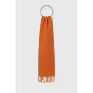 Vlnený šál American Vintage oranžová farba, jednofarebný