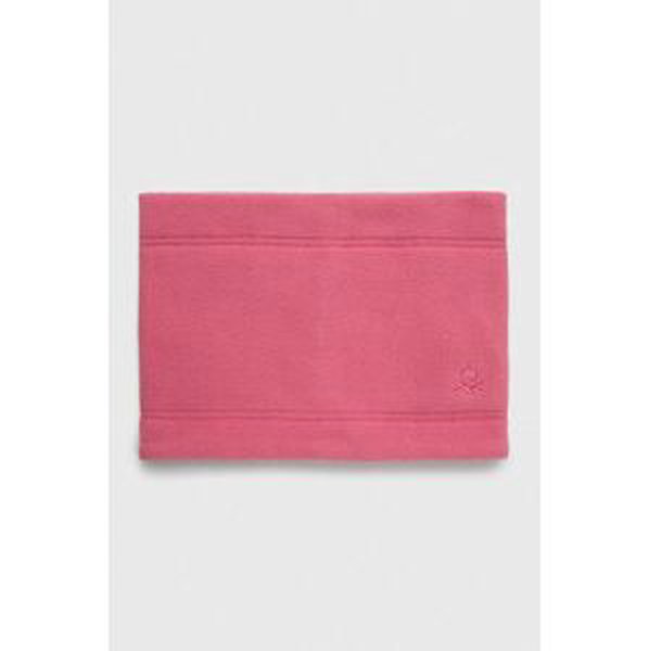 Detský šál komín United Colors of Benetton ružová farba, jednofarebný